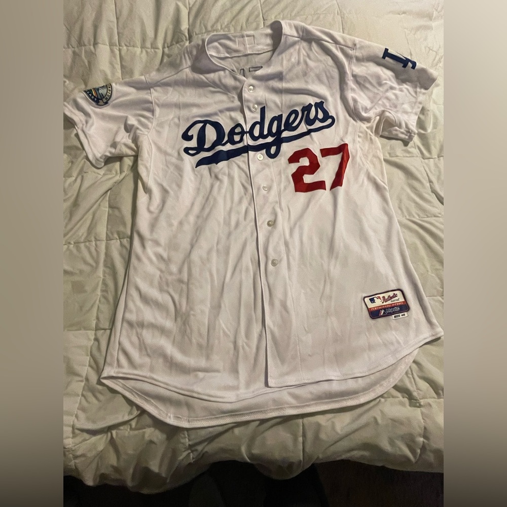 MATT KEMP size 48 #27 MLB White Jersey 50th LA Dodgers Stadium Anniversary
